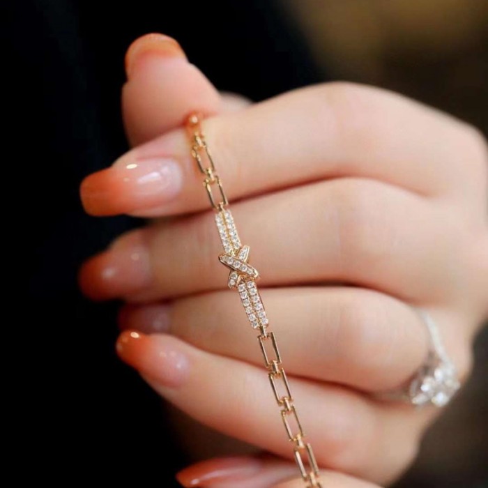 14K Solid Gold Diamond Chain Bracelet SS4002 14K Solid Gold Diamond Chain Bracelet SS4002