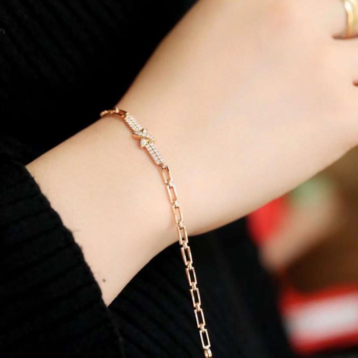 14K Solid Gold Diamond Chain Bracelet SS4002 14K Solid Gold Diamond Chain Bracelet SS4002