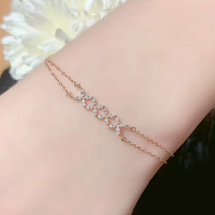 Natural Diamond Gold Marquise Bracelet SS4006 Natural Diamond Gold Marquise Bracelet SS4006