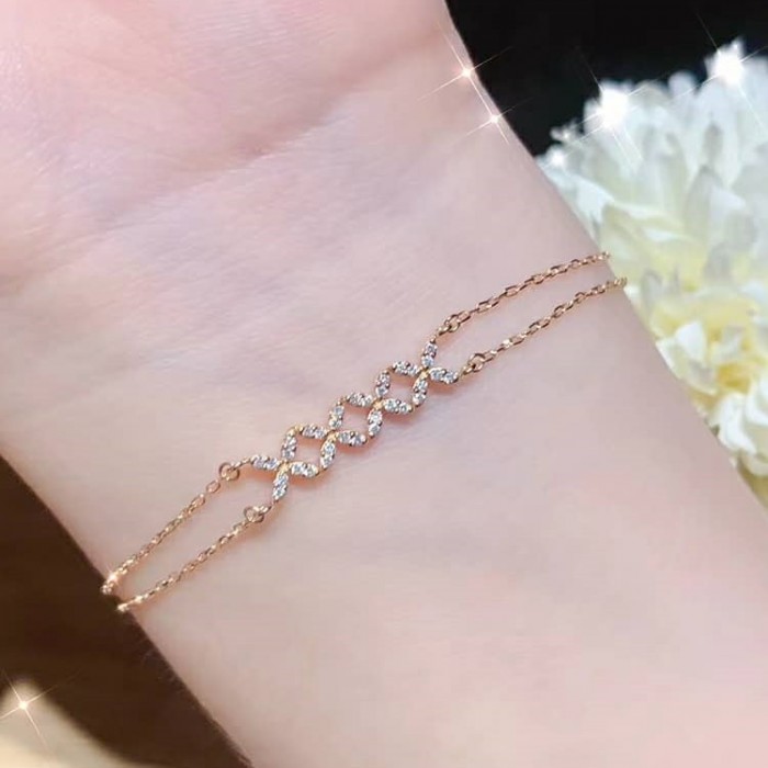 Natural Diamond Gold Marquise Bracelet SS4006 Natural Diamond Gold Marquise Bracelet SS4006