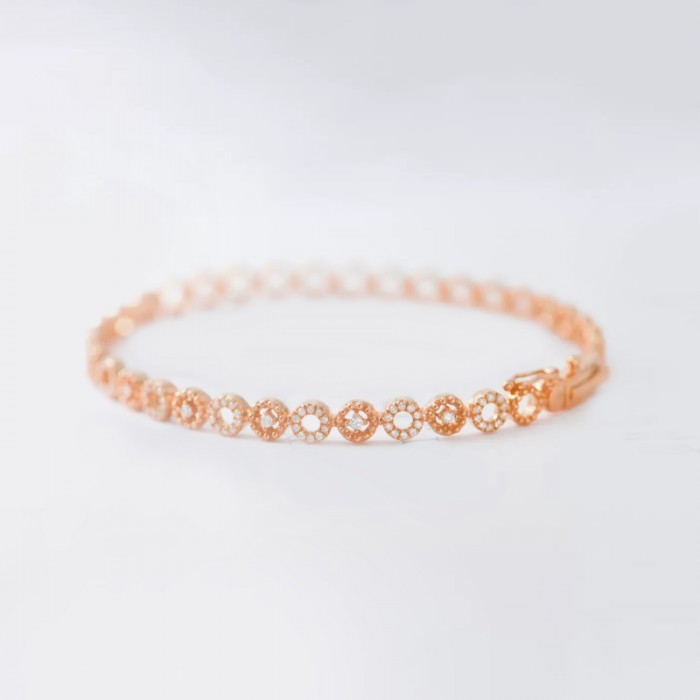 Natural Diamond Gold Floral Bracelet SS4005 Natural Diamond Gold Floral Bracelet SS4005