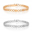 Natural Diamond Gold Floral Bracelet SS4005