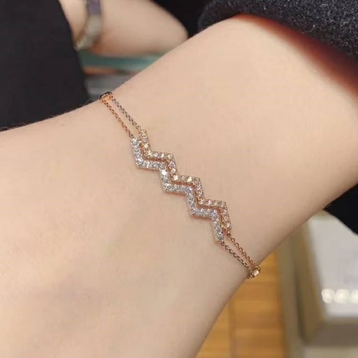 14K Solid Rose Gold Diamond Bracelet SS4004 14K Solid Rose Gold Diamond Bracelet SS4004