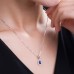Pear Sapphire & Diamond 14K Gold Necklace SS2017