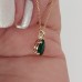 Pear Drop Emerald 14K Yellow Gold Necklace 