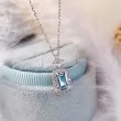Emerald Cut Aquamarine & Diamond Necklace SS2006