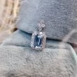 Emerald Cut Aquamarine & Diamond Necklace SS2006