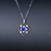 Square Sapphire & Diamond Vintage Necklace SS2014