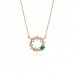 Square Emerald & Diamond Gold Necklace SS2004