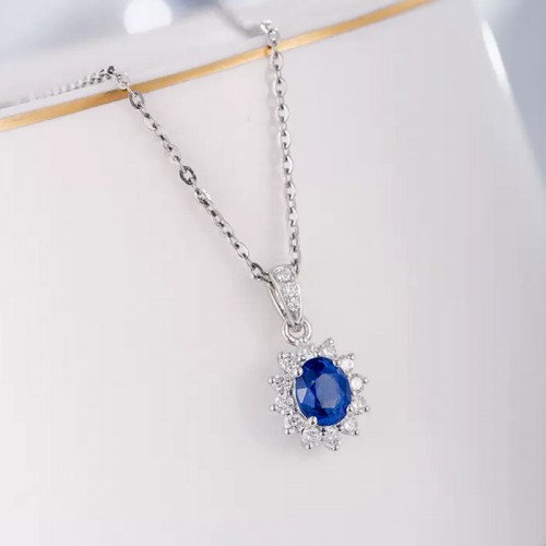 Blue Sapphire & Diamond Classic Necklace SS2022