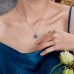Oval Blue Sapphire & Diamond Gold Necklace SS2003
