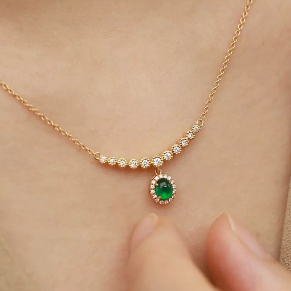 Özel Tasarım Pırlanta 14 Ayar Altın Kolye SS2009