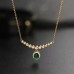 Cabochon Emerald & Diamond Vintage Necklace SS2009