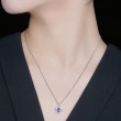 Mavi Safir Ve Pırlanta Vintage Kolye SS2012