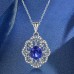 Oval Sapphire & Diamond Vintage Necklace SS2020