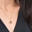 Safir Ve Yakut Trapez Baget Pırlanta Kolye SS2023
