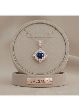 Natural Sapphire & Diamond Vintage Necklace SS2012