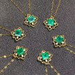 Prenses Zümrüt Ve Pırlanta Vintage Kolye SS2013