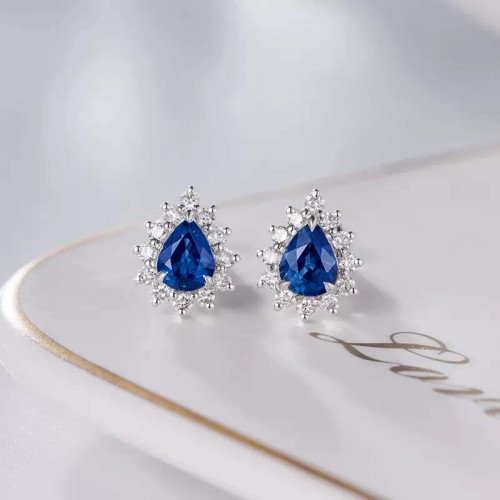 Pear Sapphire & Diamond Classic Earrings SS3019