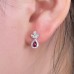 Pear Ruby & Marquise Diamond Earrings SS3012