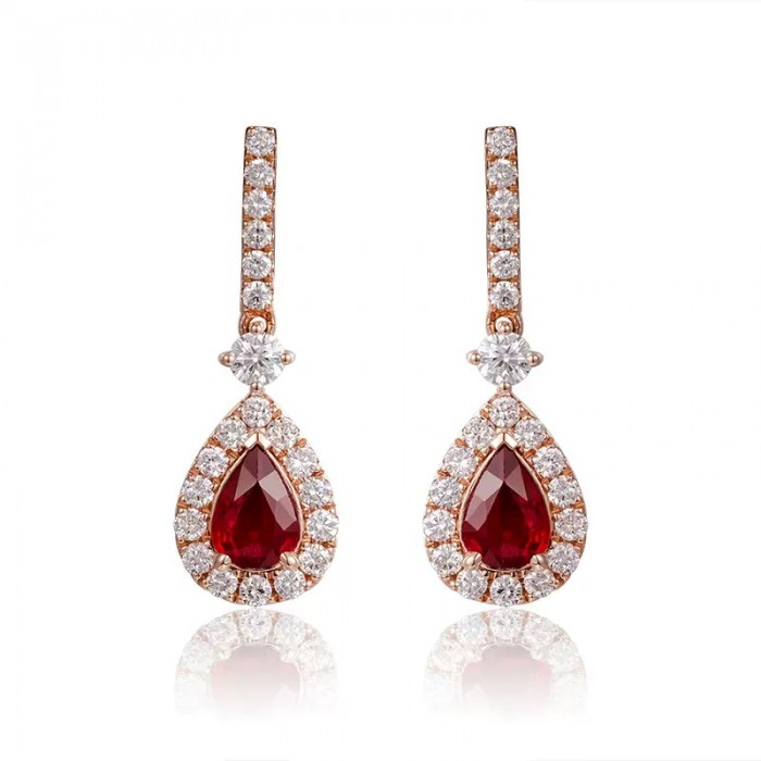 Pear Sapphire & Diamond Classic Earrings SS3019