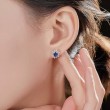 Ceylon Mavi Safir Ve Pırlanta Vintage Küpe SS3021