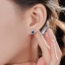 Oval Sapphire & Diamond Vintage Earrings SS3021