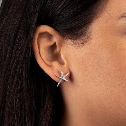 Starfish Diamond 14K Solid Gold Earrings SS3030