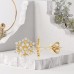 Snowflake Diamond 14K Solid Gold Earrings SS3029