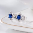 Safir Ve Baget Pırlantalı Tasarım Küpe SS3018
