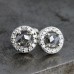 Salt And Pepper & Diamond Stud Earrings SS3006