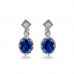 Blue Sapphire & Diamond Vintage Earrings SS3022