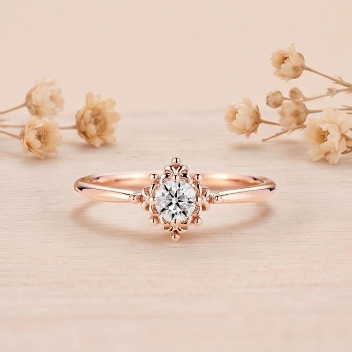 0.30 CT Vintage Tektaş Pırlanta Yüzük SS0413