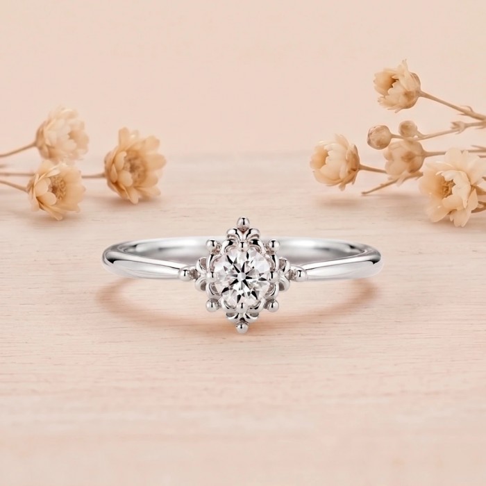 0.30 Carat Vintage Diamond Solitaire Ring SS0413