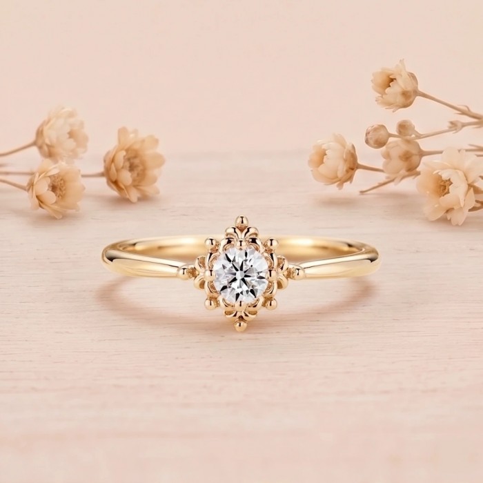 0.30 Carat Vintage Diamond Solitaire Ring SS0413
