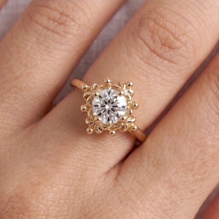 0.30 Carat Vintage Diamond Solitaire Ring SS0413