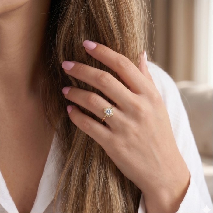 0.30 Carat Vintage Diamond Solitaire Ring SS0413