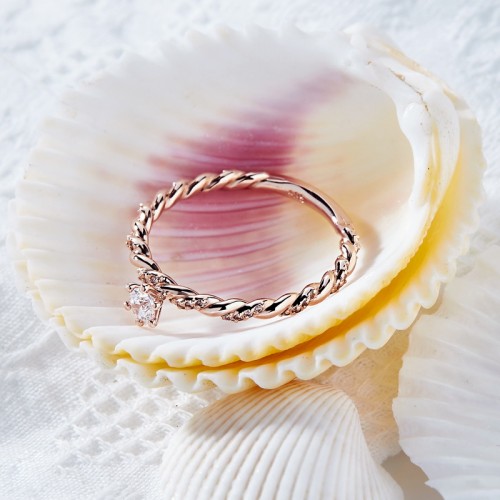 Helix Tasarım Pırlanta Tektaş Yüzük SS0211