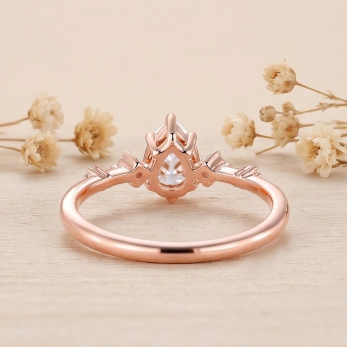 Pear Drop Cut Diamond Engagement Ring Pear Drop Cut Diamond Engagement Ring