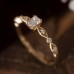 Emerald Cut Diamond Vintage Style Ring SS0045