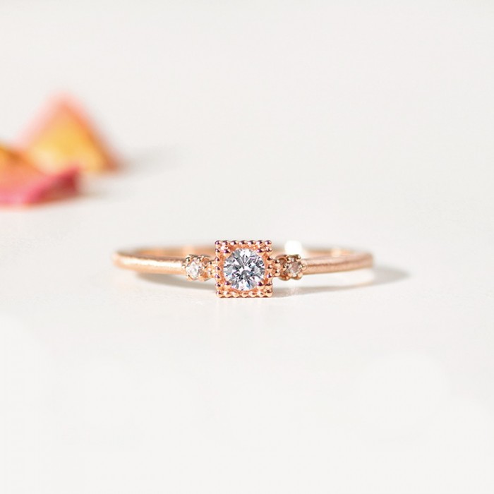 Frozen HRD Certificate Diamond Square Ring SS0297 Frozen HRD Certificate Diamond Square Ring SS0297