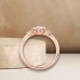 Princess Square Diamond Gold Proposal Ring 