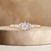 Princess Pear Diamond Engagement Ring 