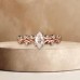 Marquise Diamond Ivy Design Engagement Ring SS0087