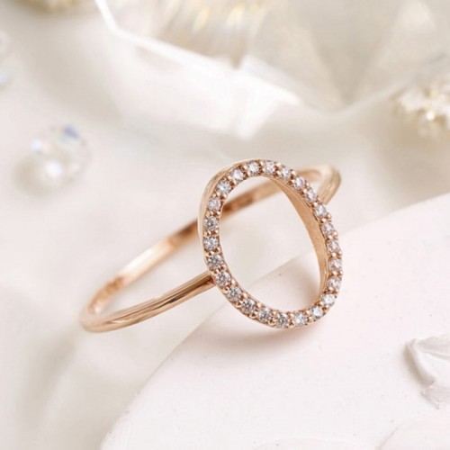 Pırlantalı Modern Tasarım Altın Yüzük SS0033