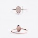 Oval Shape Diamond 14K Solid Gold Ring SS0204