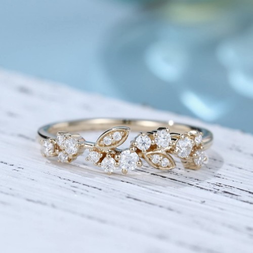 Inspired  Diamond Yellow Gold Ring SS0043