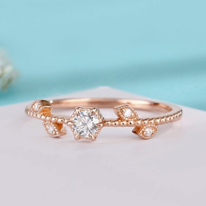 Vintage Yüzük HRD Sertifikalı Tektaş Pırlanta SS0090