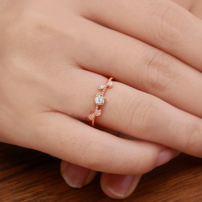 Vintage Yüzük HRD Sertifikalı Tektaş Pırlanta SS0090