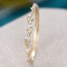 Leaf Natural Diamond 14K Solid Gold Ring SS0240